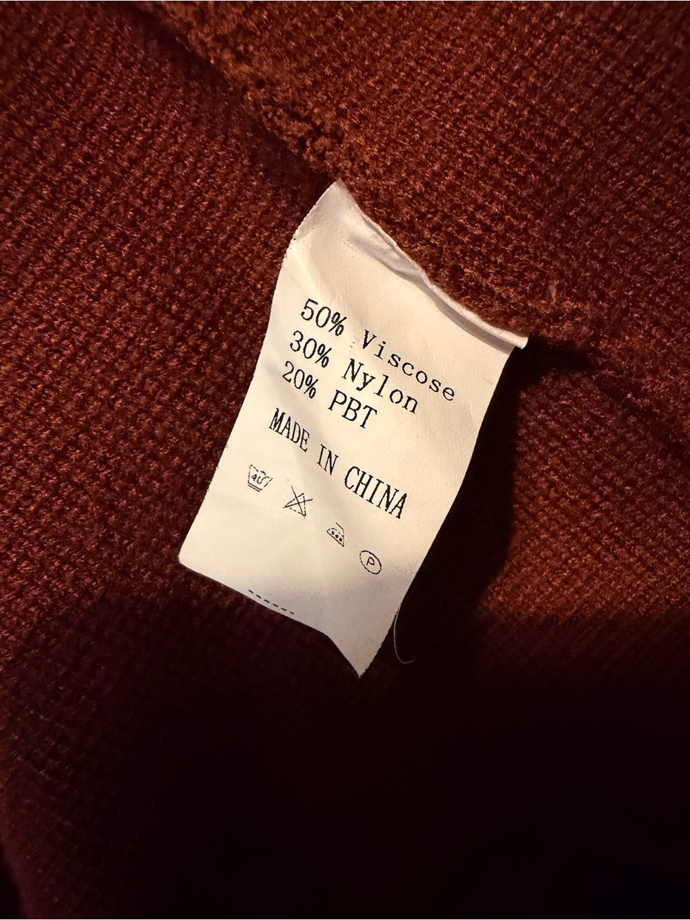 🌹ANRABESS Open-Front Long Cardigan Sweater - Rust - Picture 4 of 4
